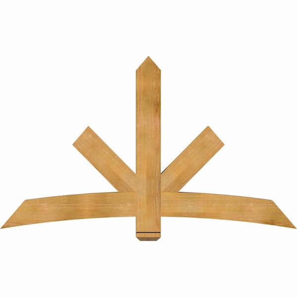 Ekena Millwork Alberta Rough Sawn Timber Gable Bracket, Western Red Cedar, 72"W x 42"H x 4"D x 6"F, 14/12 Pitch GBW072X42X0406ALB00RWR - main